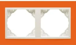 Espelho duplo branco EFAPEL 90920 TJB - Laranja/Gelo - Série Logus 90 Animato