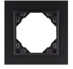 Espelho simples EFAPEL 90910 TRR - preto mate/preto mate - Série Logus 90 Animato