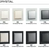 Espelho simples em cristal negro, Gris, Logus 90 - Efapel - 90910 TES