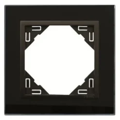 Espelho simples em cristal negro, preto mate, Logus 90 - Efapel - 90910 TEP