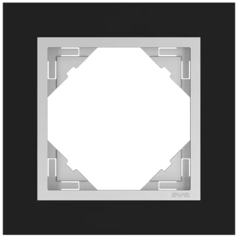 Espelho simples em cristal negro, cor alumina, Logus 90 - Efapel - 90910 TEA