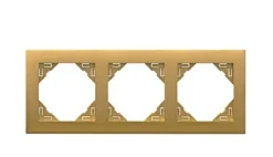 Espelho Triplo EFAPEL - Dourado - Série Logus 90- 90930 TDU