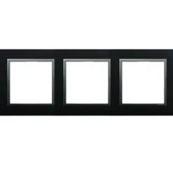 Espelho triplo EFAPEL 90930 TPS - preto mate/gris - Série Logus 90 Animato
