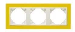 Espelho triplo EFAPEL 90930 TRG - Amarelo/gelo - Série Logus 90 Animato