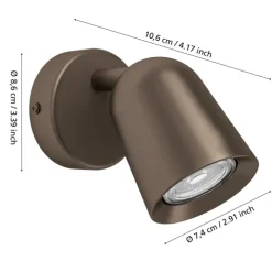 Foco de parede bronze CAMALDOLI 901948 - Eglo