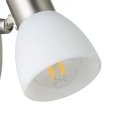Foco de Parede com Abajur de Vidro Branco DAKAR 1 EGLO 88472