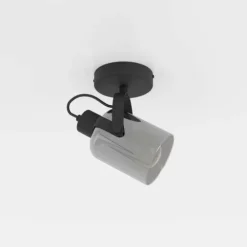 Foco de Parede com Vidro Vaporizado Preto BERREGAS EGLO 99052