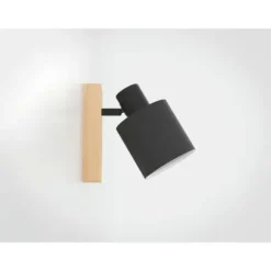 Foco de Parede e Teto com Abajur de Tecido Preto BATALLAS EGLO 99488