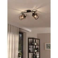 Foco de Parede e Teto com Malha de Metal Expandido DELLOW EGLO 43532