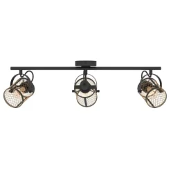 Foco de Parede e Teto com Três Abajures de Metal DELLOW EGLO 43533