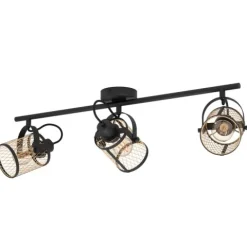 Foco de Parede e Teto com Três Abajures de Metal DELLOW EGLO 43533