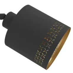 Foco de Parede ou Teto com Tecido Preto e Interior Dourado ESTEPERRA EGLO 99276