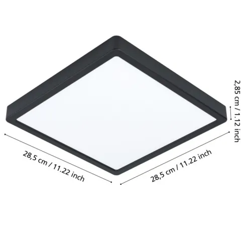 Foco de Superfície LED Preto com Proteção IP44 ARGOLIS 2 EGLO 900281