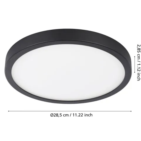 Foco de Superfície LED Preto com Luz Branca Quente ARGOLIS 2 EGLO 900278