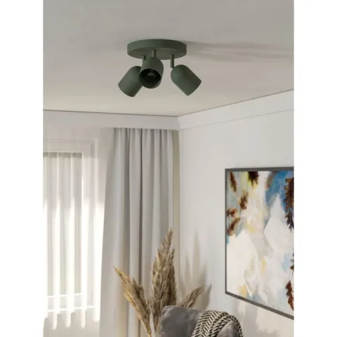 Foco de Teto com 3 Lâmpadas Verde Lodão TILSTON EGLO 44134