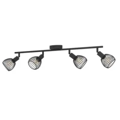 Foco de Teto de Quatro Luzes Preto SONNINO EGLO 901042