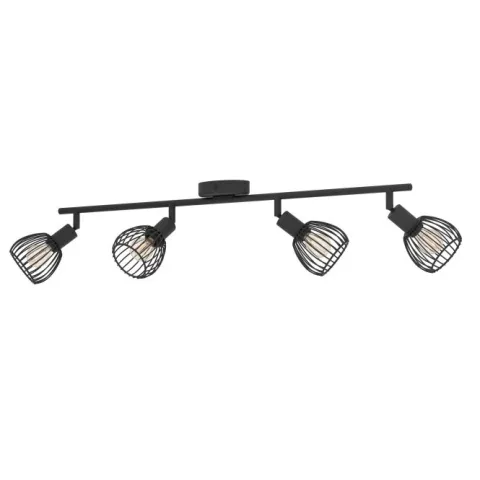 Foco de Teto de Quatro Luzes Preto SONNINO EGLO 901042