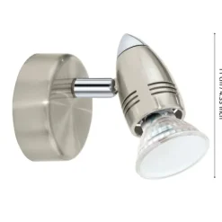 Foco LED Ajustável em Metal Níquel Fosco e Cromado MAGNUM-LED EGLO 92641