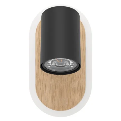 Foco LED de Parede em Madeira e Preto RIMBOCCHI EGLO 901631