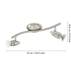 Foco LED de Parede e Teto Ajustável Níquel Fosco e Cromado MAGNUM-LED EGLO 92642