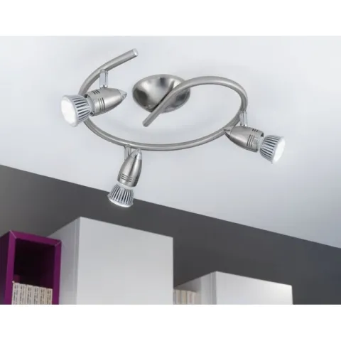 Foco LED de Parede e Teto Ajustável Níquel Fosco e Cromado MAGNUM-LED EGLO 92643