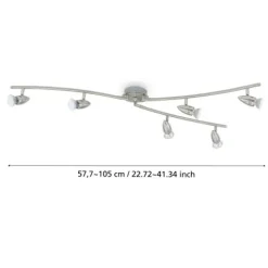 Foco LED de Parede e Teto Ajustável Níquel Fosco MAGNUM-LED EGLO 92645