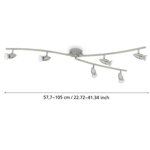 Foco LED de Parede e Teto Ajustável Níquel Fosco MAGNUM-LED EGLO 92645