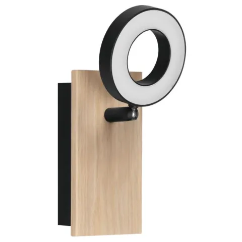 Foco LED de Parede e Teto com Madeira e Aço RIELVES EGLO 901202