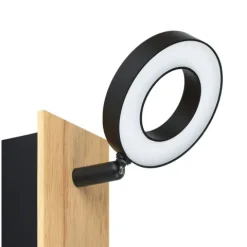 Foco LED de Parede e Teto com Madeira e Aço RIELVES EGLO 901202