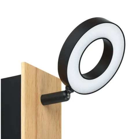 Foco LED de Parede e Teto com Madeira e Aço RIELVES EGLO 901202