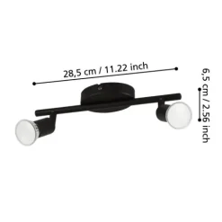 Foco LED de Parede e Teto com Projetores Ajustáveis BUZZ-LED EGLO 32429