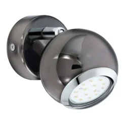 Foco LED de Parede e Teto em Metal Níquel Preto BIMEDA EGLO 31005