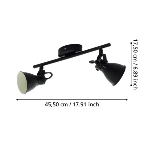 Foco LED de Teto Ajustável com 2 Projetores SERAS 2 EGLO 98398