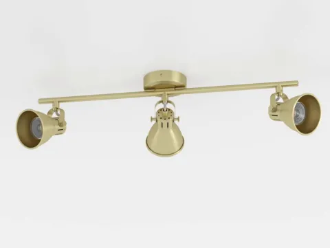 Foco LED de Teto com Latão Escovado e Projetores Reguláveis SERAS EGLO 900172