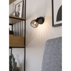 Foco Luminária de Parede e Teto Preto SONNINO EGLO 901038