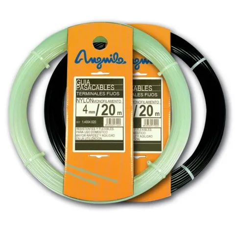 Guia nylon maciço 4mm 20mts preto