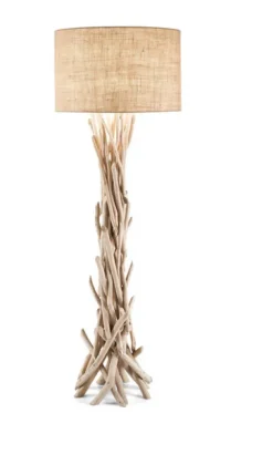 Ideal Lux - Candeeiro de pé Driftwood pt1 em madeira - 148939