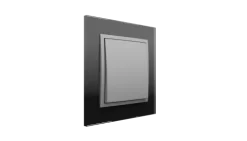 Interruptor Cristal Negro/Alumina, Logus 90 Crystal - Kit Completo