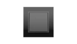 Interruptor Cristal Negro/Gris, Logus 90 Crystal - Kit Completo