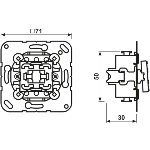 Interruptor de Controlo Comutador 20 AX 250 V~ JUNG 506-20KOU