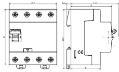 Interruptor diferencial 4P 40A 300mA AC legrand 402071