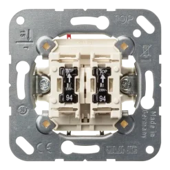 Interruptor duplo com 2 lâmpadas de néon 10 AX 250 V~ 505 U 5 JUNG 505U5