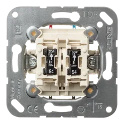 Interruptor Duplo com 2 Lâmpadas de Néon 10 AX 250 V~ 94 JUNG 505KOU5