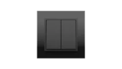 Interruptor duplo/comutador de Lustre Cristal Negro/Preto Mate, Logus 90 Crystal - Kit Completo