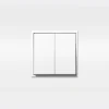 Interruptor Duplo/Comutador de Lustre Branco LS 990 - JUNG - Kit Completo
