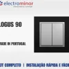 Interruptor Inox/Alumina, Logus 90 Metallo - Kit Completo