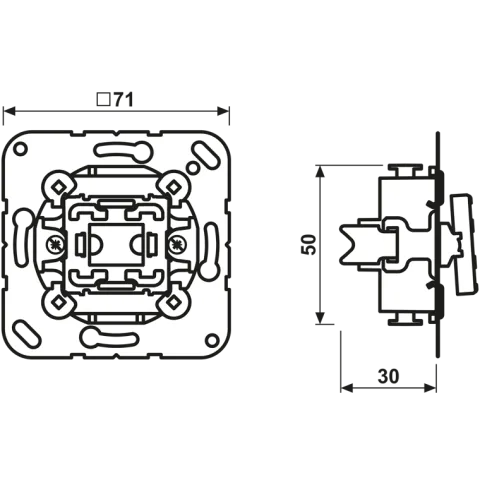 Interruptor Inversor 10 AX 250 V~ 507 U JUNG 507U