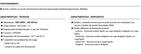 Interruptor temporizado Efapel - 2 módulos em Branco Mate - 45040 SBM - Série Quadro 45