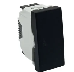 Interruptor unipolar 1 módulo - Preto Mate, 45010 SPM - Série Quadro 45 Efapel