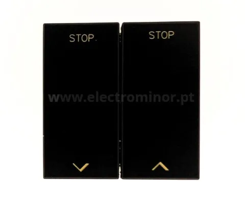 Inversor De Persiana Efapel com encravamento mecânico de 2 Módulos em preto mate -45295 SPM - Série Quadro 45